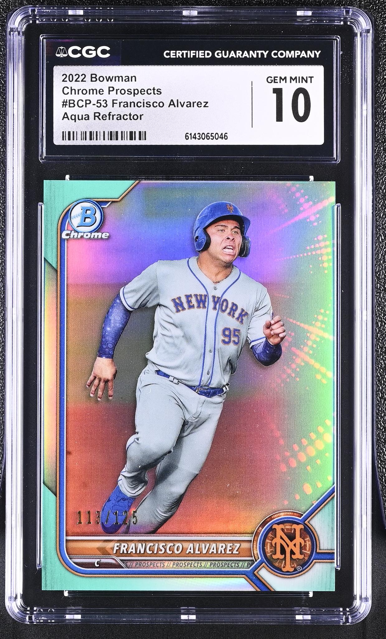 2022 Bowman Chrome #BCP-53 Francisco Alvarez Chrome Prospects /125 CGC 10