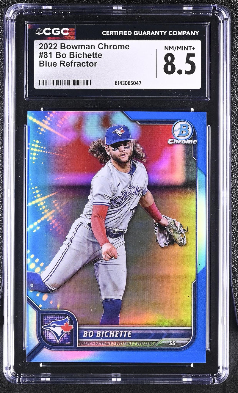 2022 Bowman Chrome Bo Bichette #81 Blue Refractor /150 CGC 8.5
