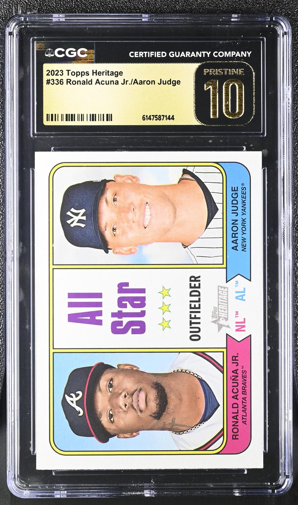 2023 Topps Heritage #336 Ronald Acuna Jr./Aaron Judge All Star CGC 10