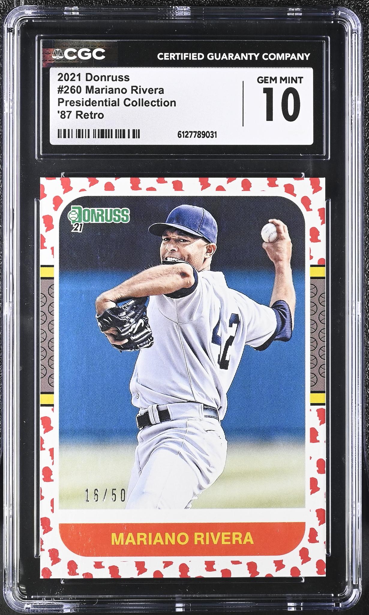 2021 Donruss #260 Mariano Rivera Presidential Collection '87 Retro /50 CGC 10