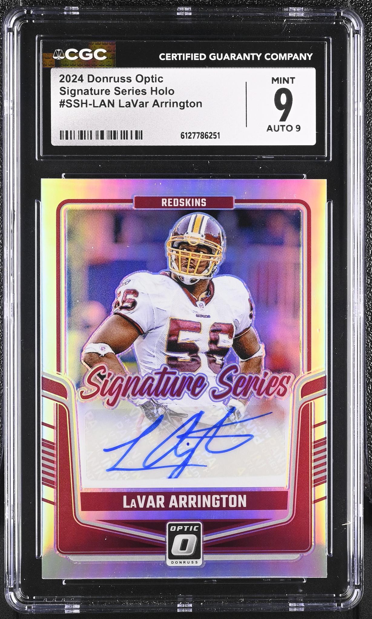 2024 Donruss Optic #SSH-LAN LaVar Arrington Signature Series CGC 9