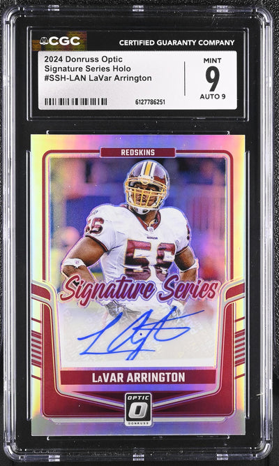 2024 Donruss Optic Signature Series LaVar Arrington Auto #SSH-LAN CGC 9
