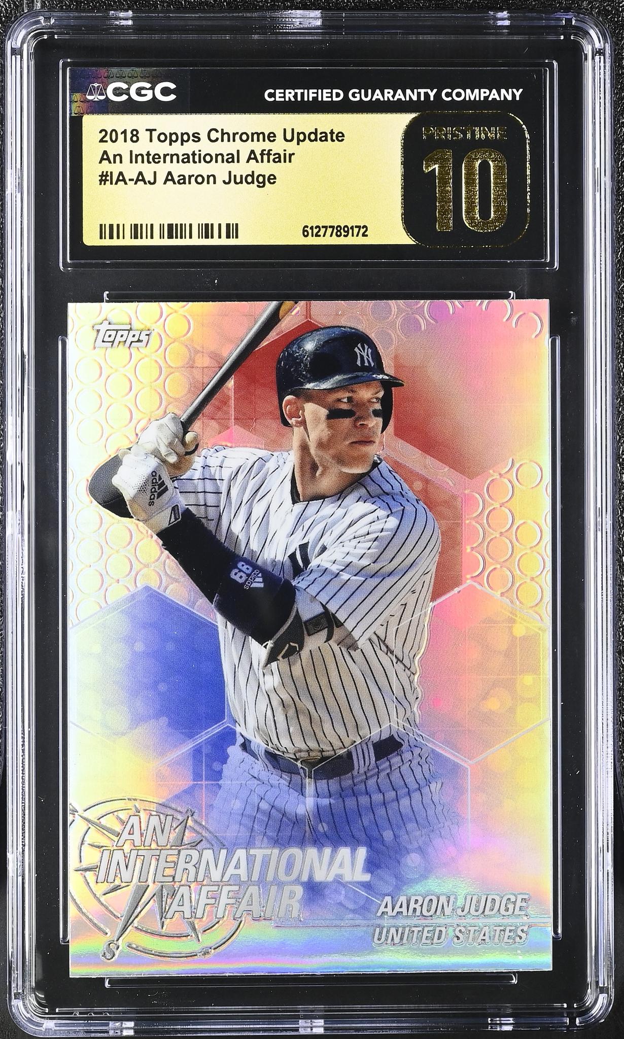 2018 Topps Chrome #IA-AJ Aaron Judge An International Affair CGC 10