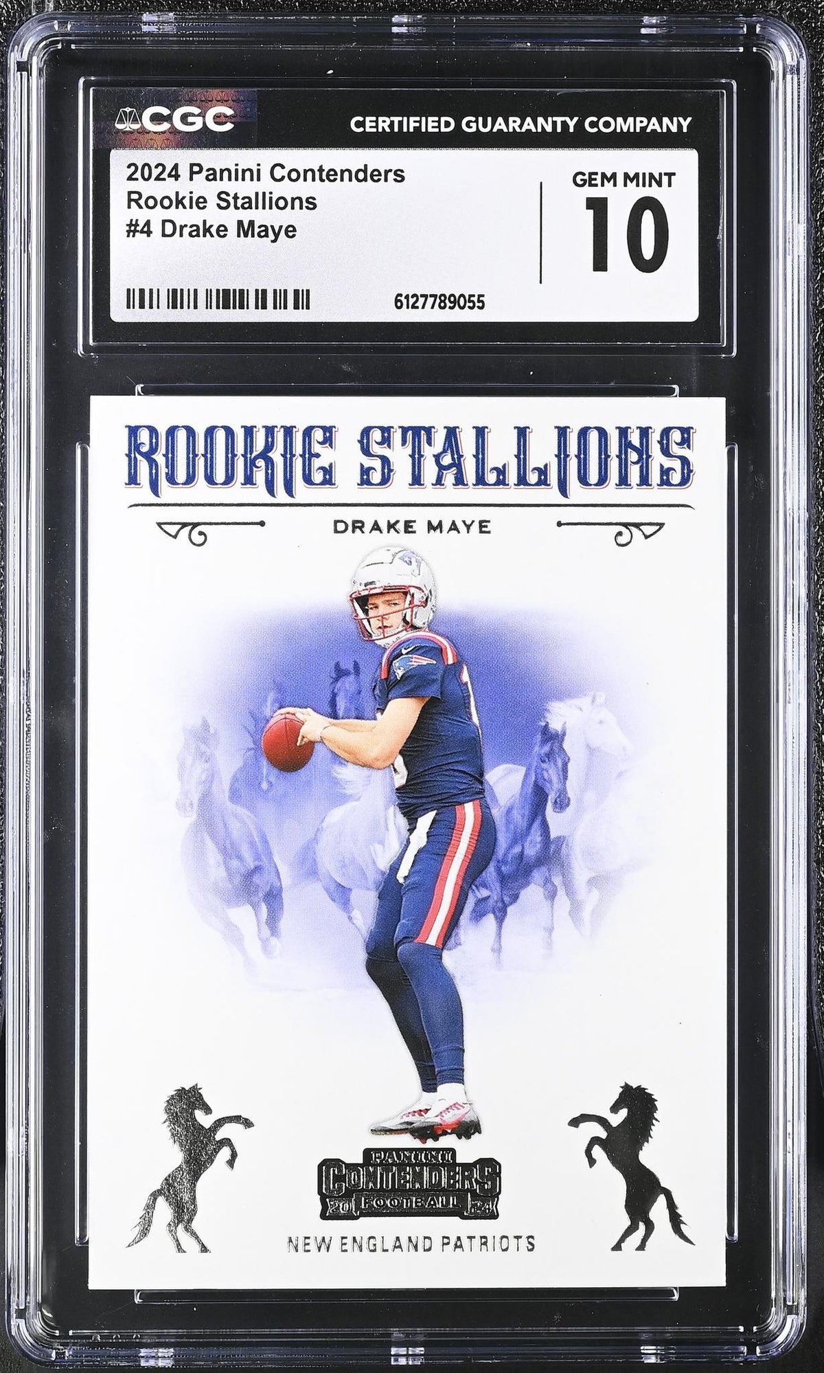 2024 Contenders #4 Drake Maye Rookie Stallions CGC 10