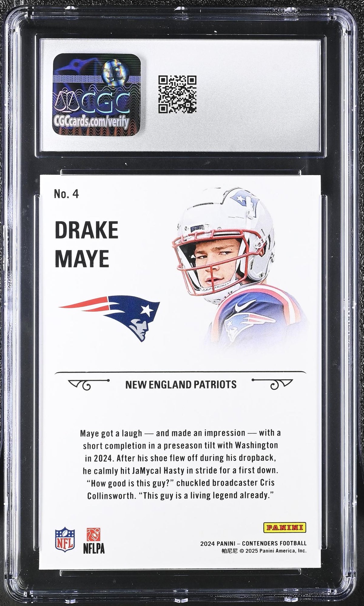 2024 Contenders #4 Drake Maye Rookie Stallions CGC 10