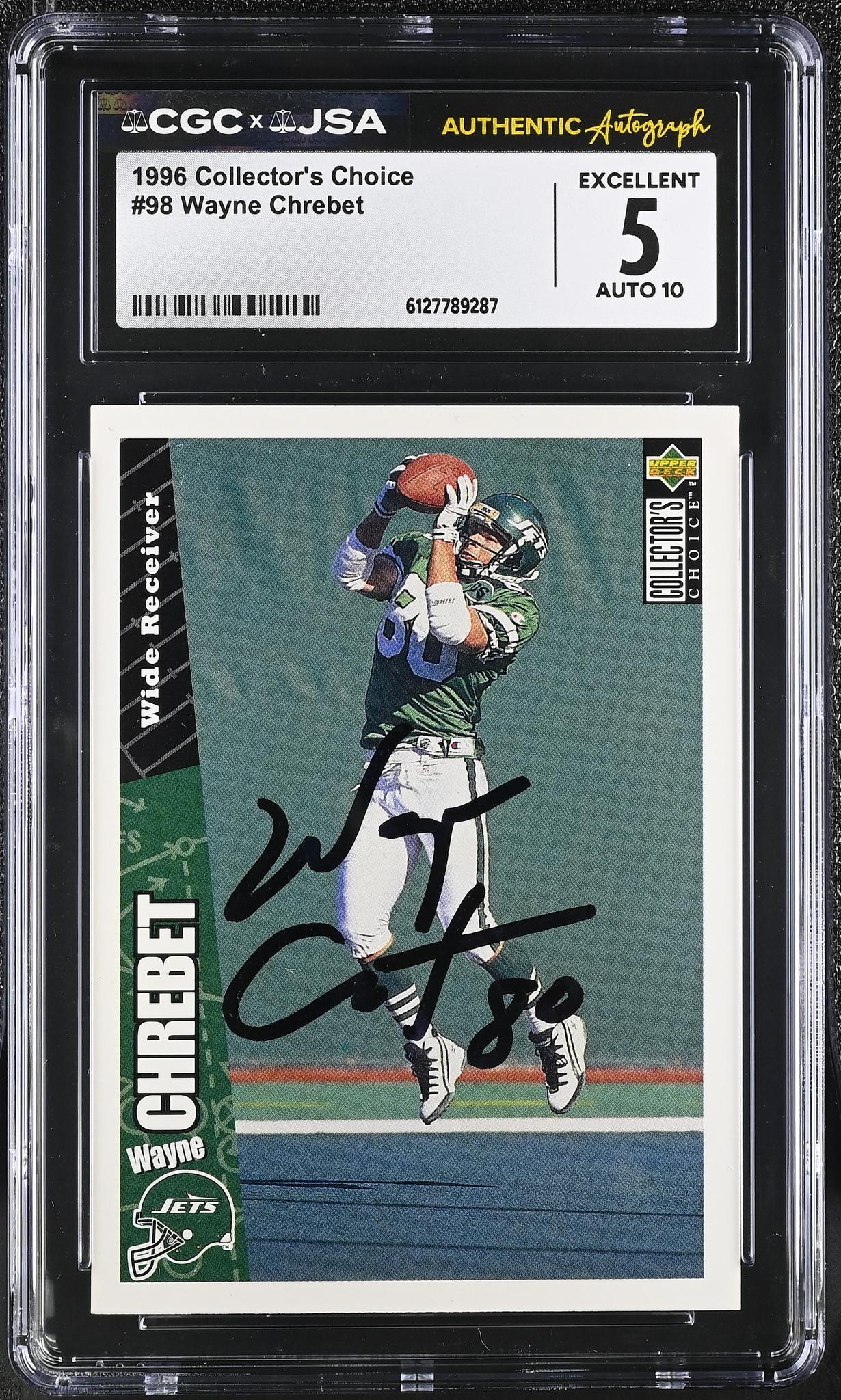 1996 Collector's Choice #98 Wayne Chrebet CGC 5