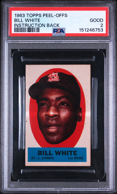 1963 Topps Peel-Offs Bill White PSA 2