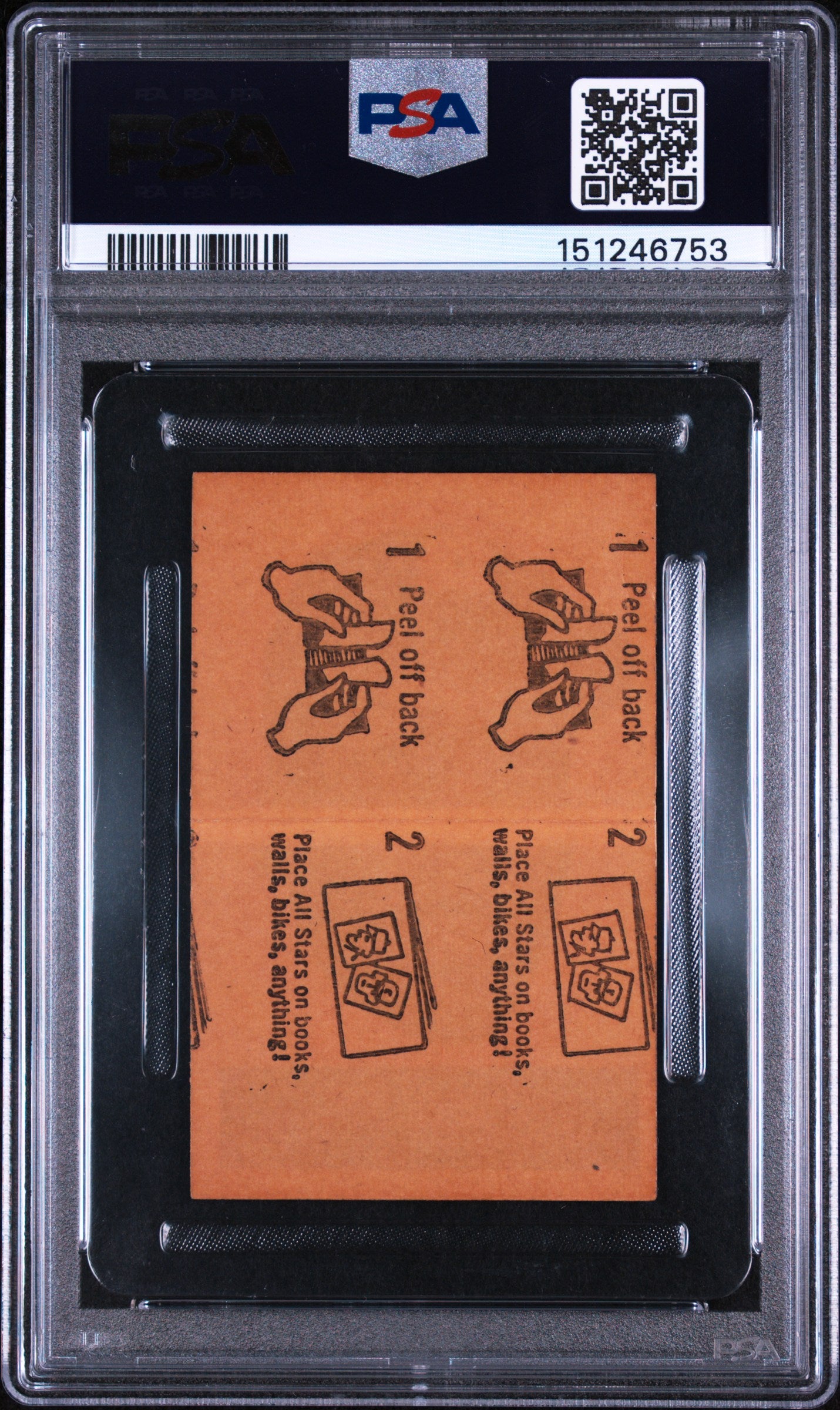 1963 Topps Peel-Offs Instruction Back Bill White PSA 2