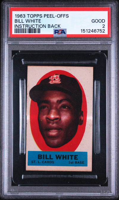 1963 Topps Peel-Offs Bill White PSA 2