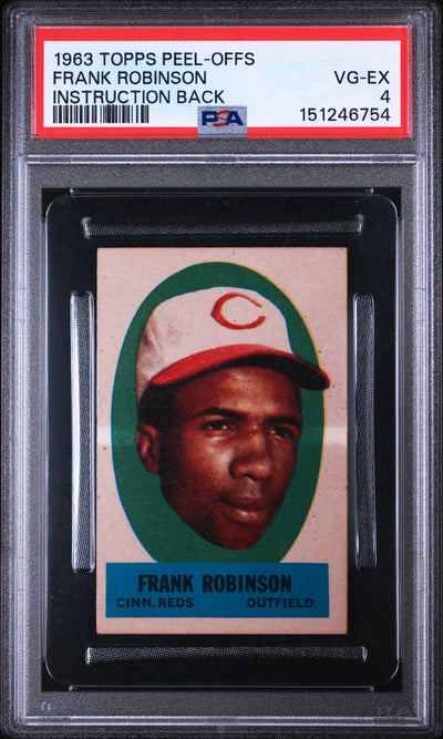 1963 Topps Peel-Offs Frank Robinson Instruction Back PSA 4