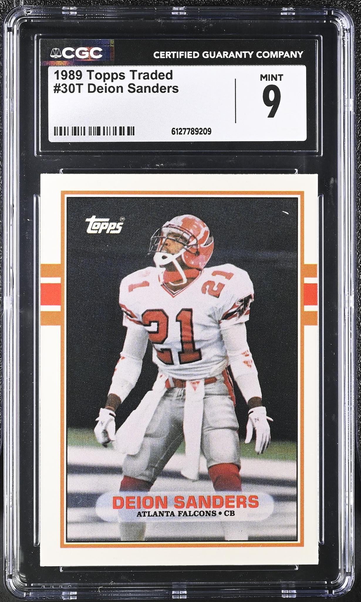 1989 Topps Traded #30T Deion Sanders CGC 9