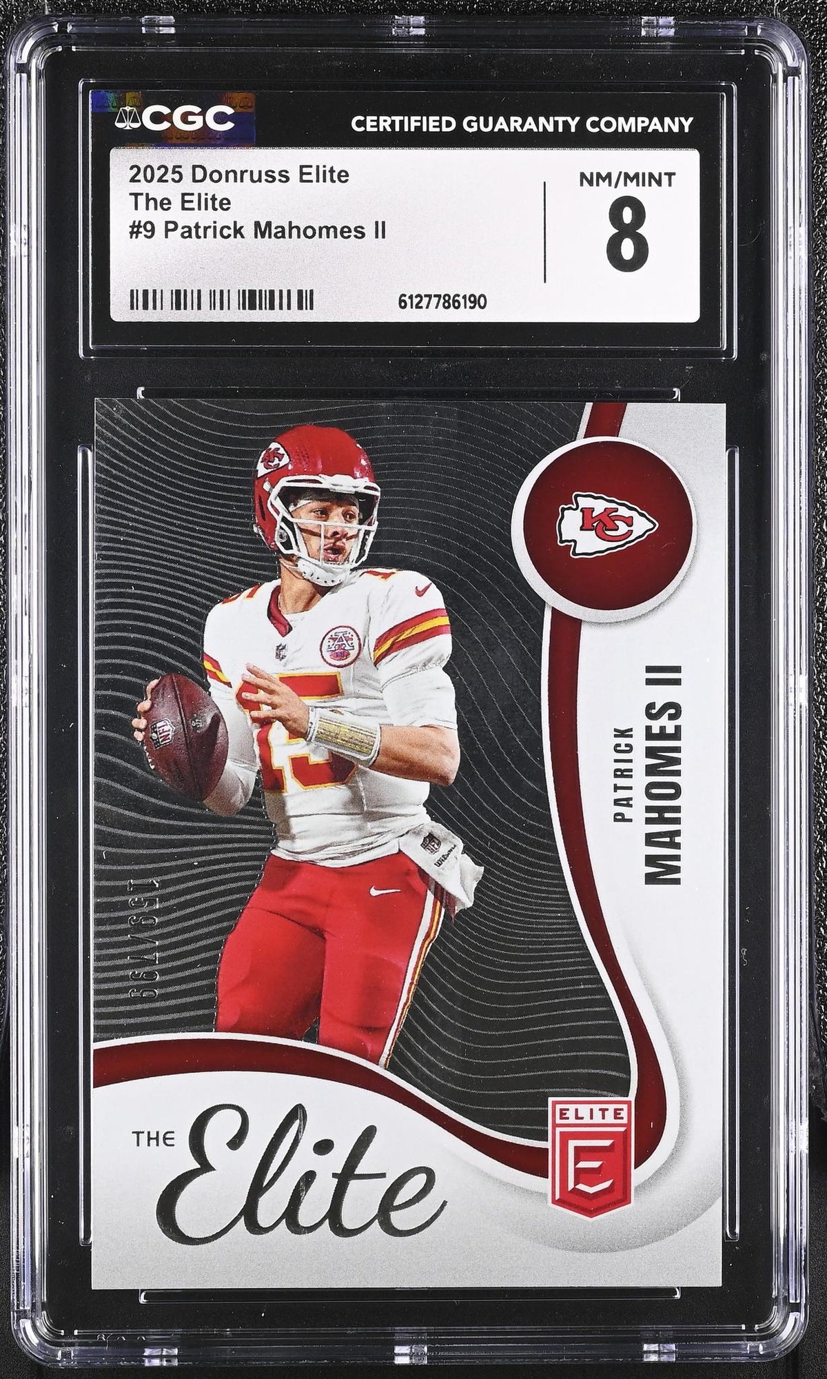 2025 Donruss Elite #9 Patrick Mahomes II The Elite CGC 8