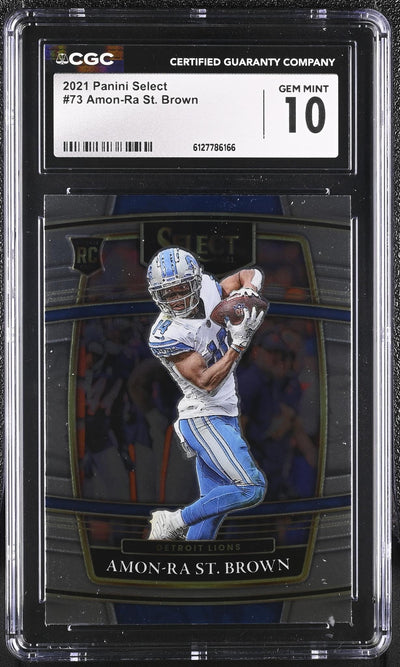 2021 Panini Select Amon-Ra St. Brown #73 Concourse CGC 10