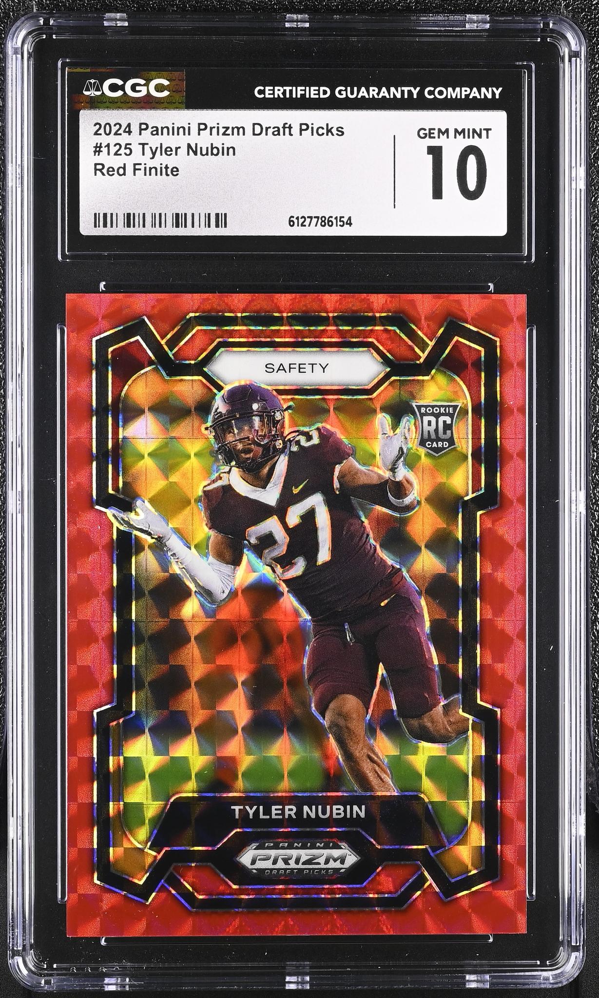 2024 Prizm #125 Tyler Nubin Draft Picks /125 CGC 10
