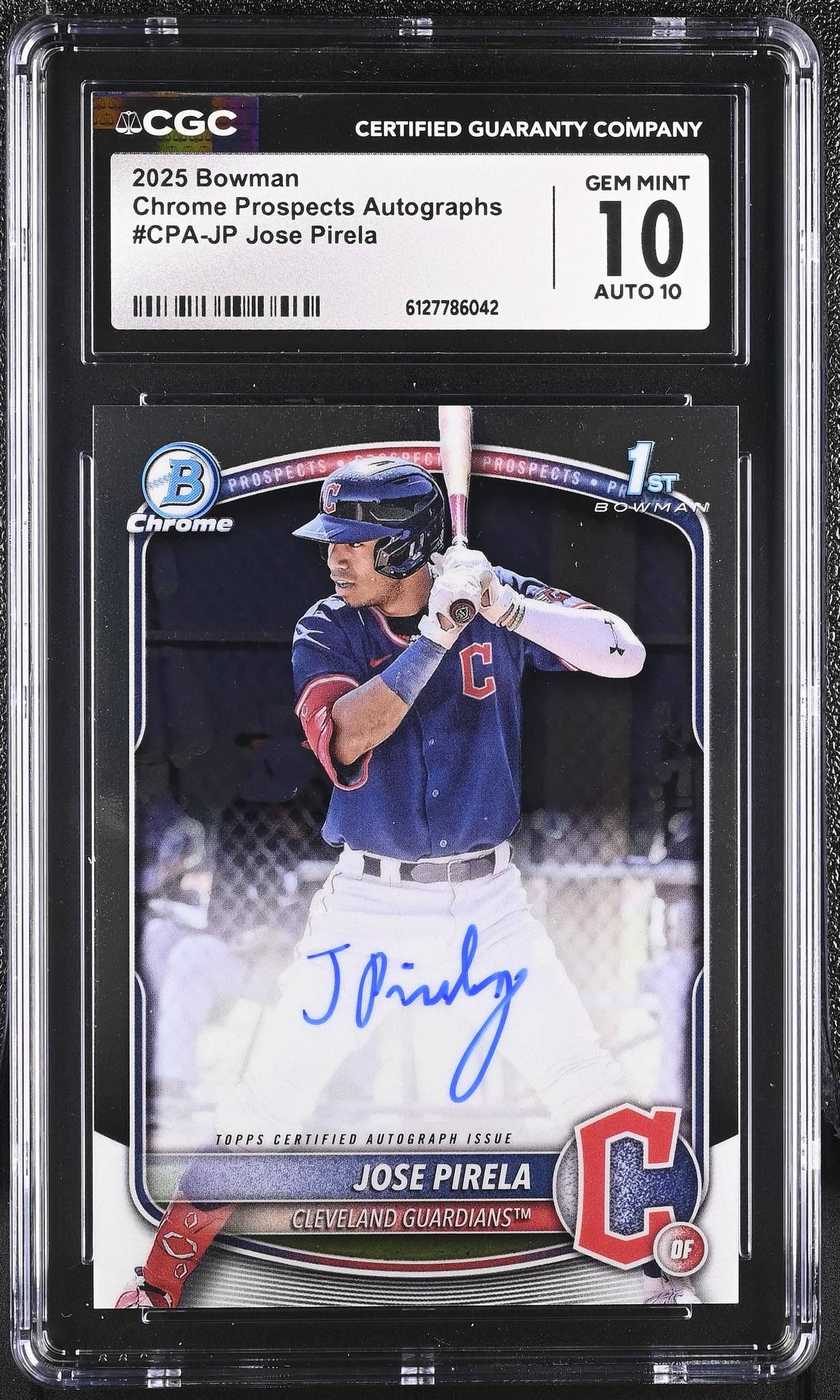 2025 Bowman #CPA-JP Jose Pirela Chrome Prospects Autographs Auto CGC 10