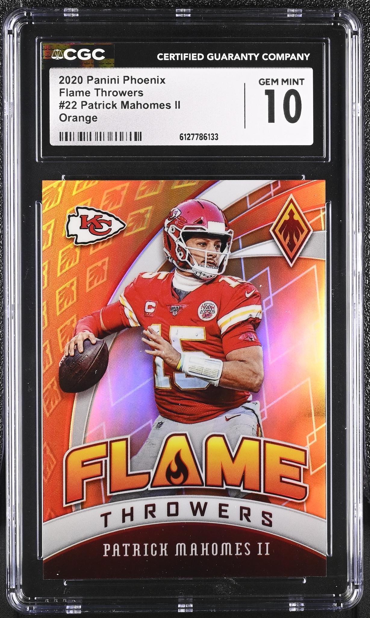 2020 Phoenix #22 Patrick Mahomes II Flame Throwers /99 CGC 10