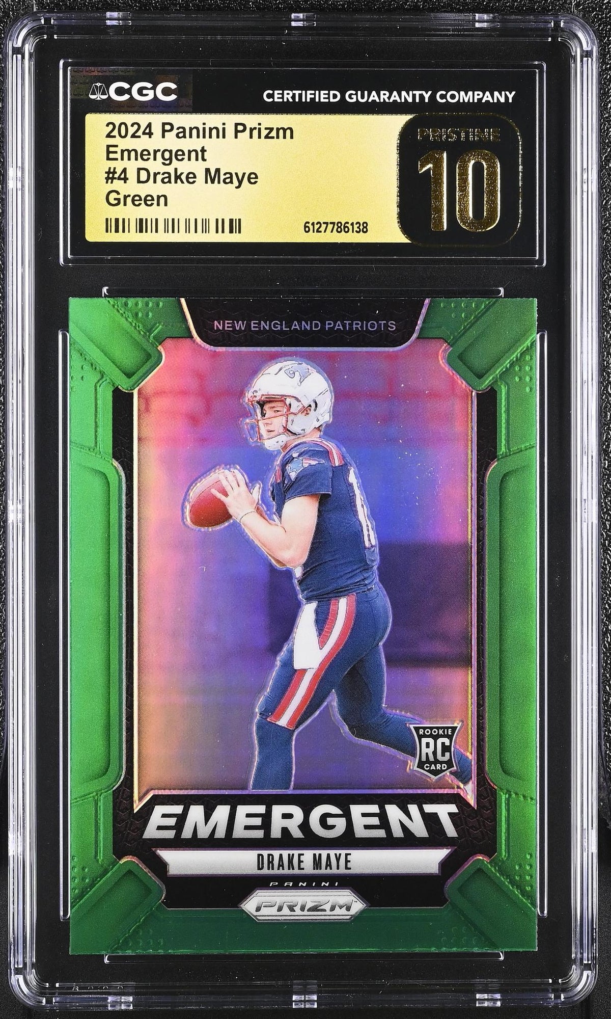 2024 Prizm #4 Drake Maye Emergent CGC 10