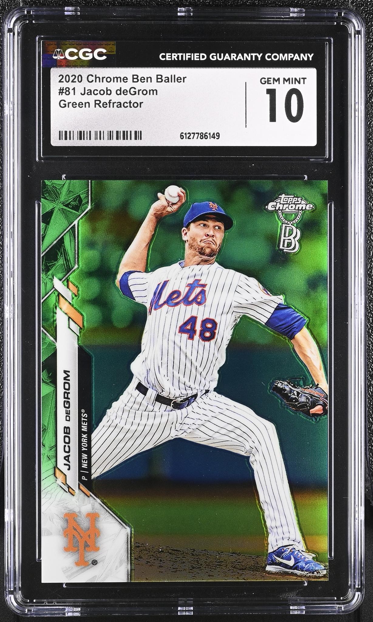 2020 Chrome #81 Jacob deGrom Ben Baller /99 CGC 10