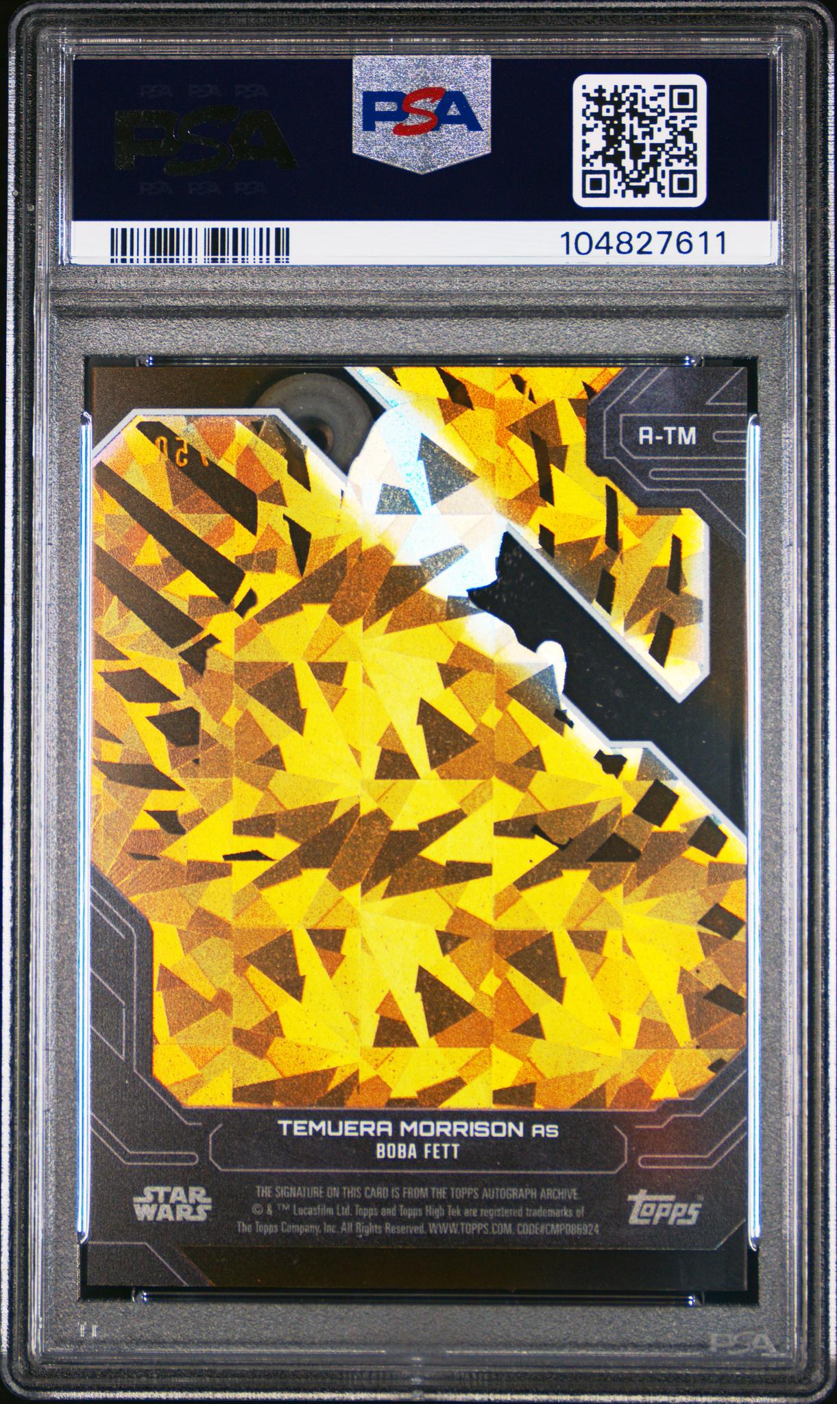 2024 Topps Star Wars High Tek Autographs Temuera Morrison #ATM /50 PSA 10