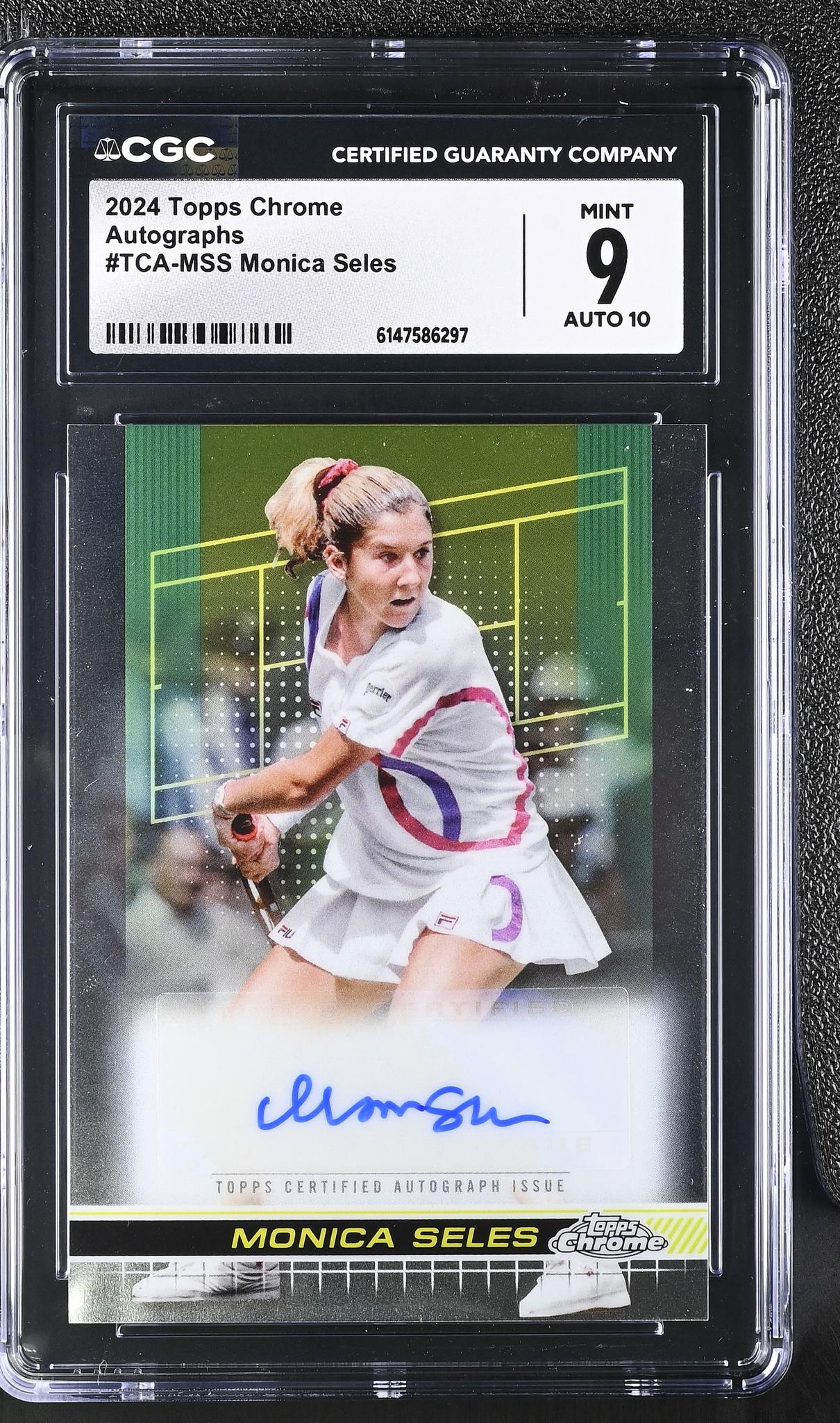 2024 Topps Chrome #TCA-MSS Monica Seles Topps Chrome Autographs Auto CGC 9