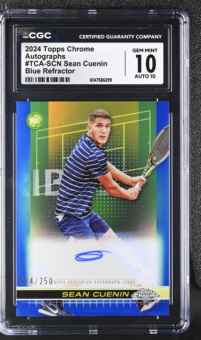 2024 Topps Chrome Sean Cuenin #TCA-SCN Blue Refractor Auto /250 CGC 10