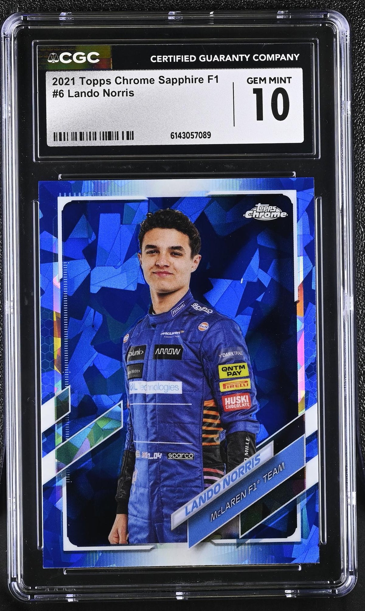 2021 Topps Chrome #6 Lando Norris Sapphire CGC 10