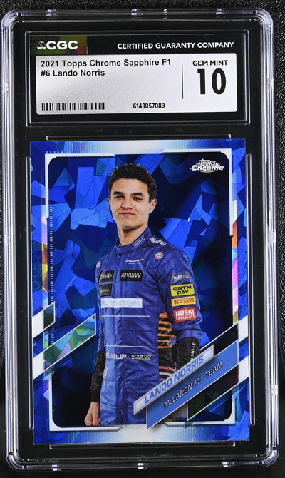 2021 Topps Chrome #6 Lando Norris Sapphire CGC 10