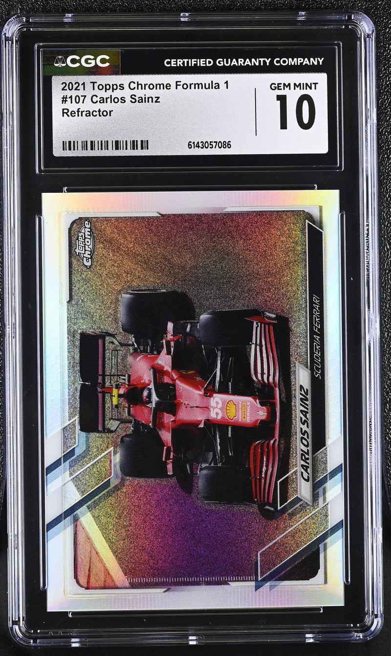 2021 Topps Chrome #107 Carlos Sainz Refractor CGC 10