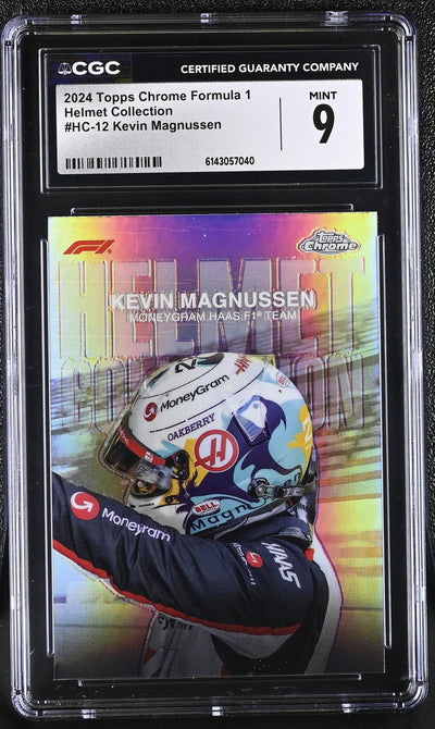 2024 Topps Chrome #HC-12 Kevin Magnussen Helmet Collection CGC 9