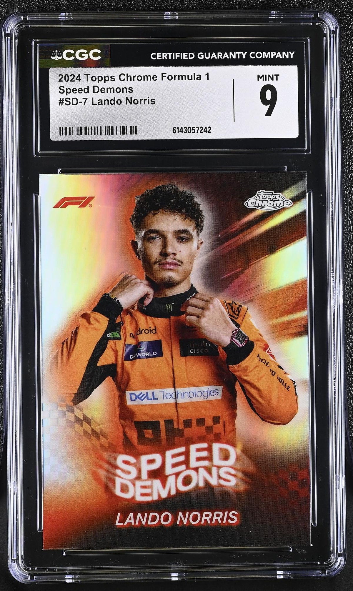 2024 Topps Chrome #SD-7 Lando Norris Speed Demons CGC 9