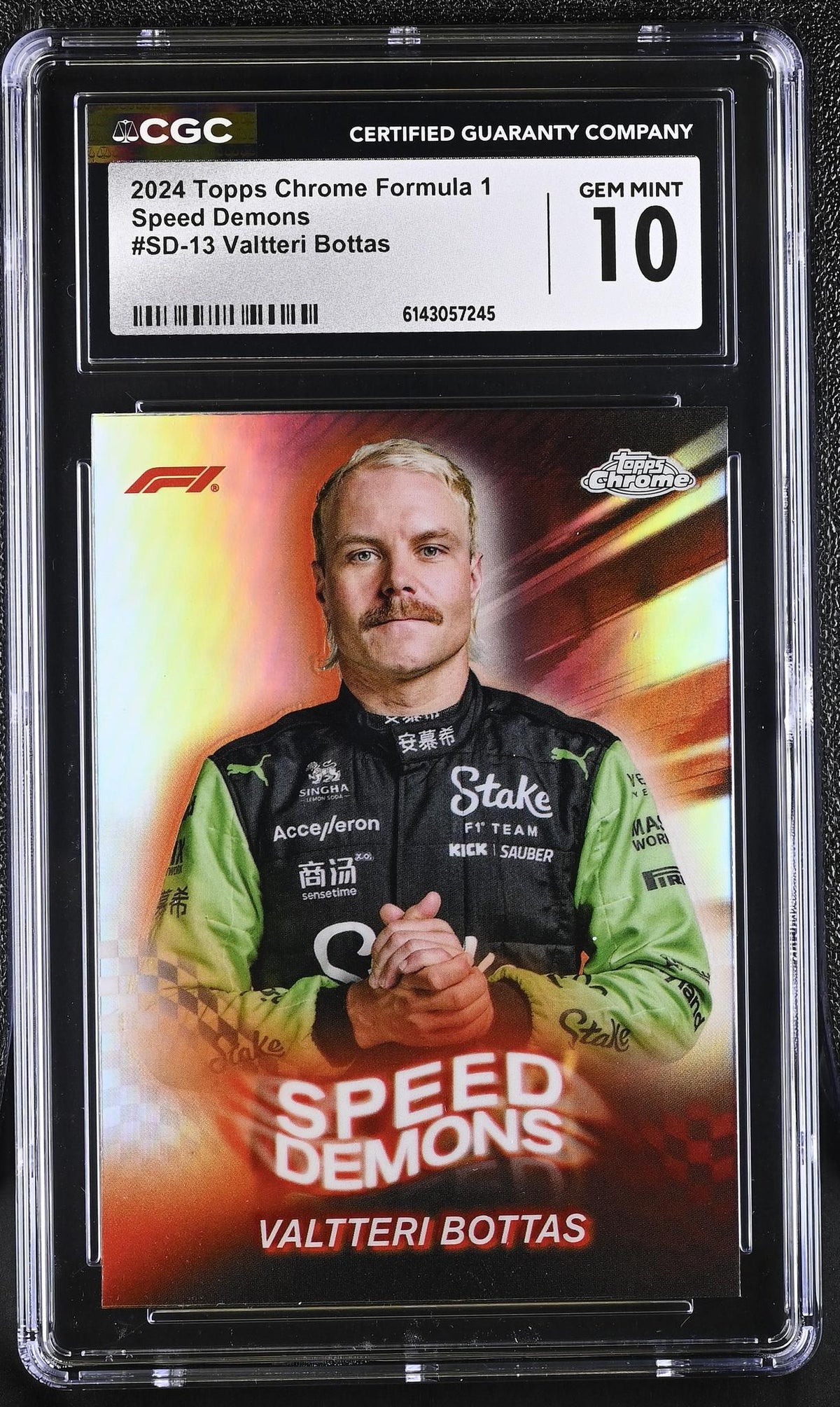 2024 Topps Chrome #SD-13 Valtteri Bottas Speed Demons CGC 10