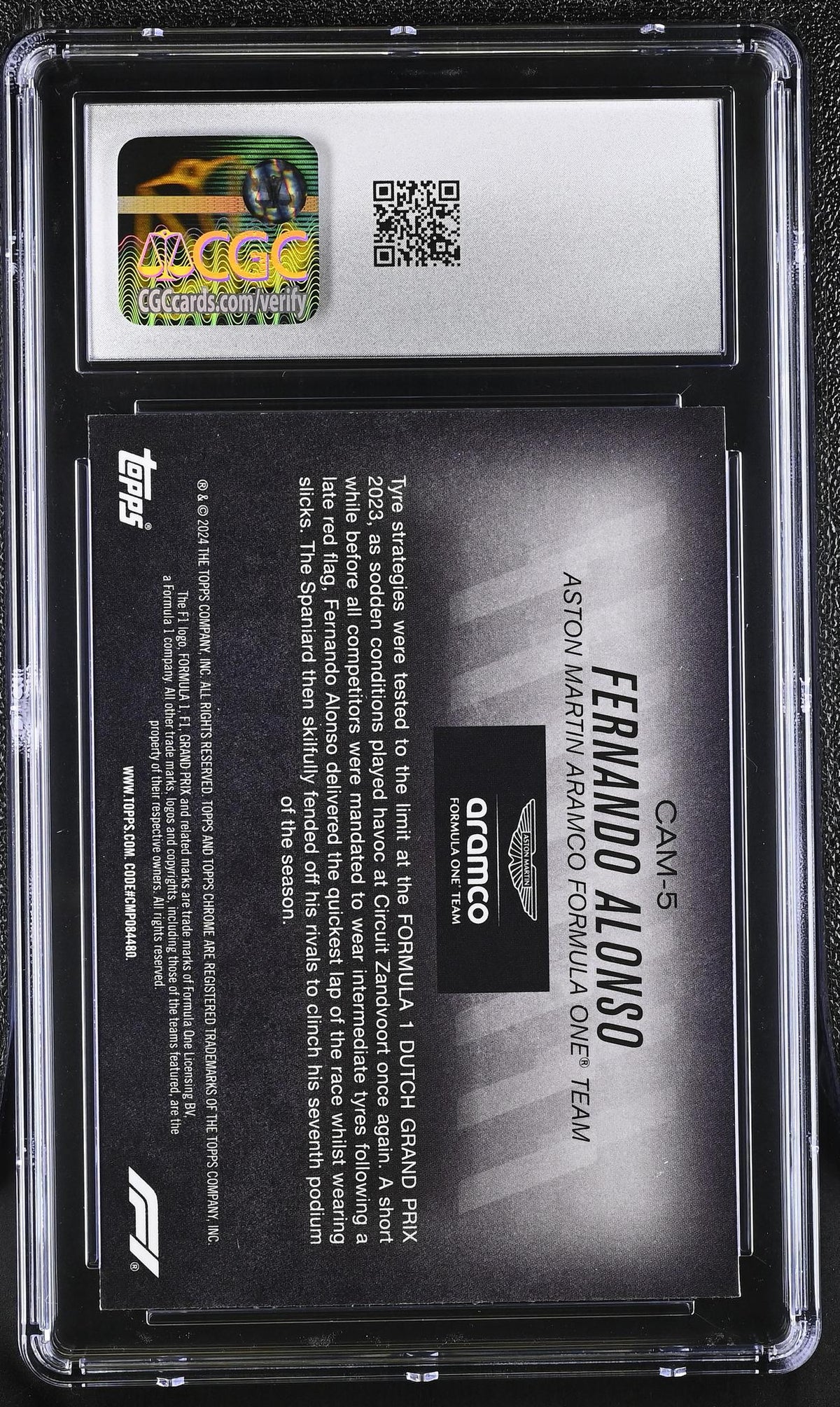 2024 Topps Chrome #CAM-5 Fernando Alonso Camber CGC 9