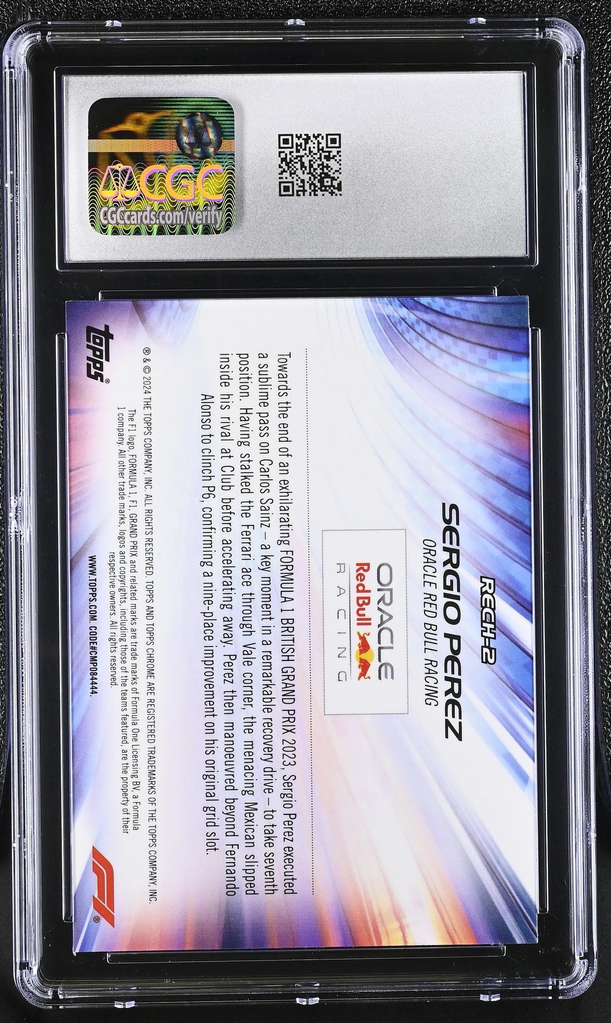 2024 Topps Chrome #RECH-2 Sergio Perez Re-Charged CGC 9