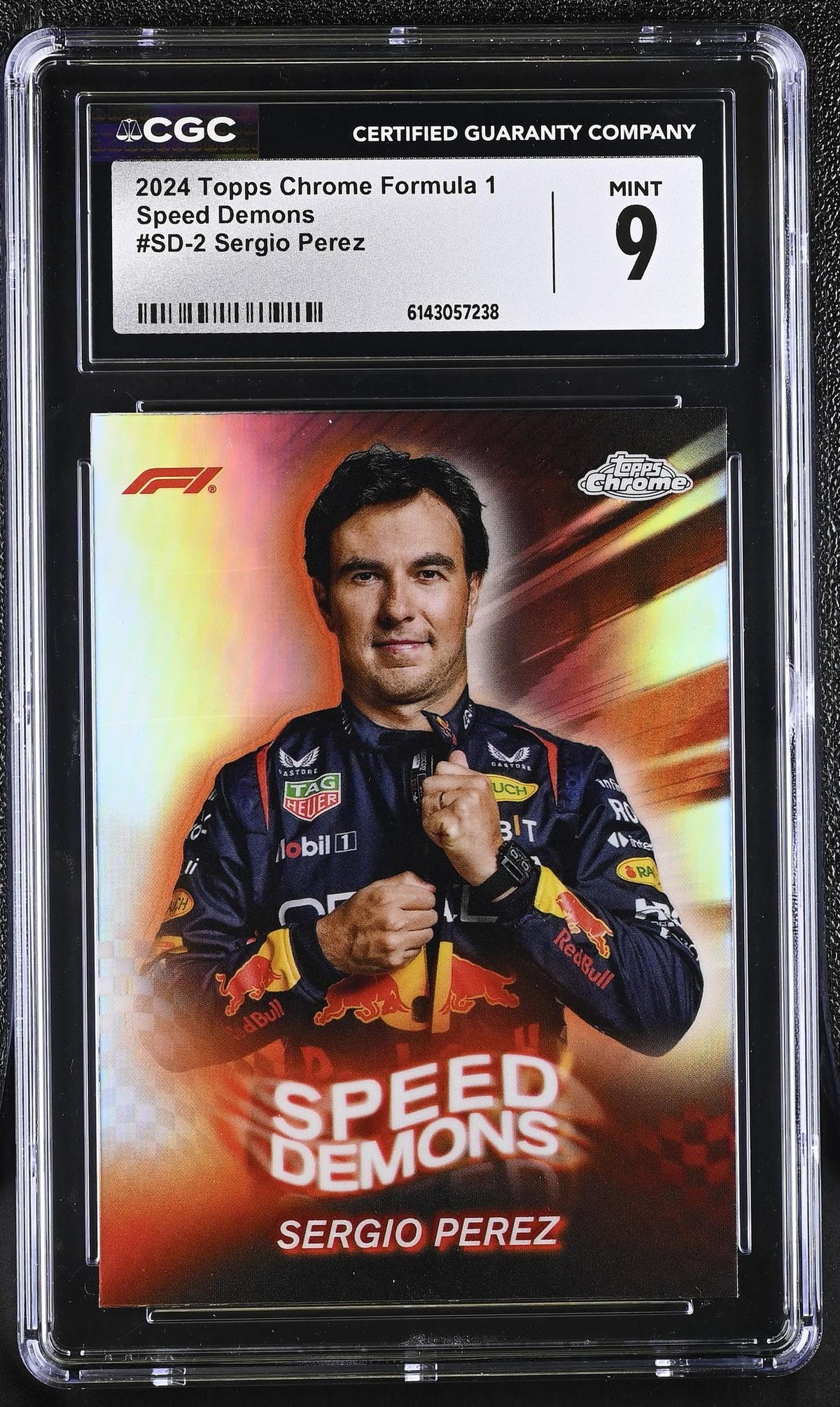 2024 Topps Chrome #SD-2 Sergio Perez Speed Demons CGC 9