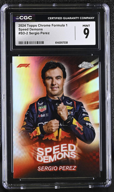 2024 Topps Chrome Speed Demons Sergio Perez #SD-2 CGC 9
