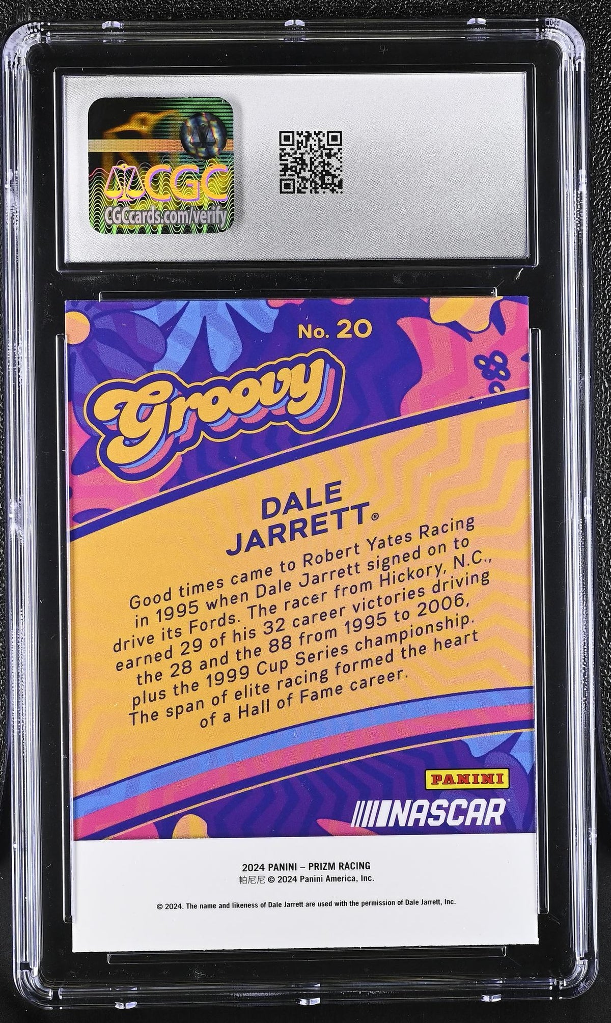 2024 Prizm #20 Dale Jarrett Groovy CGC 9