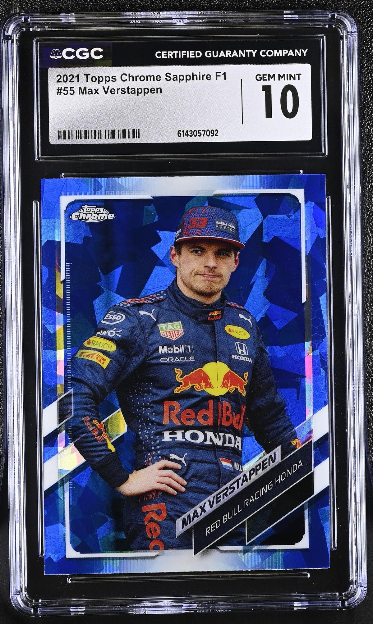 2021 Topps Chrome Sapphire #55 Max Verstappen CGC 10