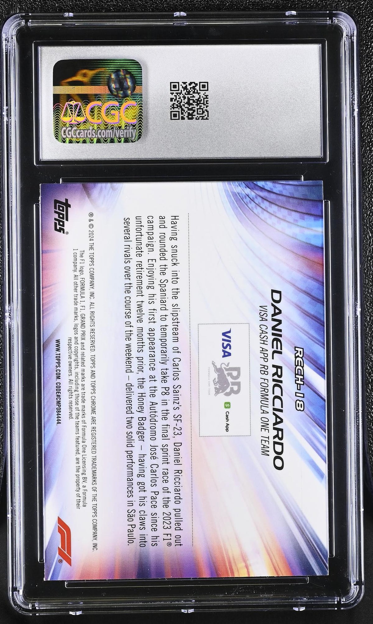 2024 Topps Chrome #RECH-18 Daniel Ricciardo Re-Charged CGC 9