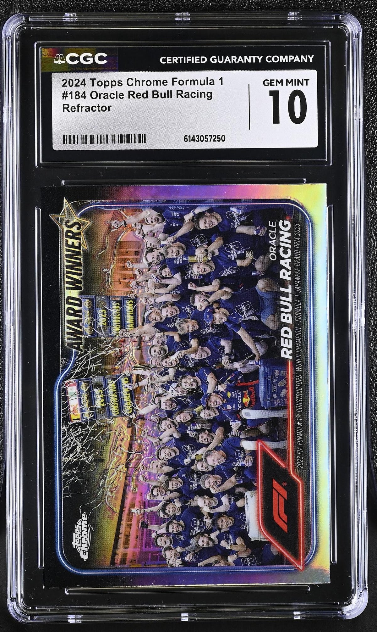 2024 Topps Chrome #184 Oracle Red Bull Racing Award Winners CGC 10