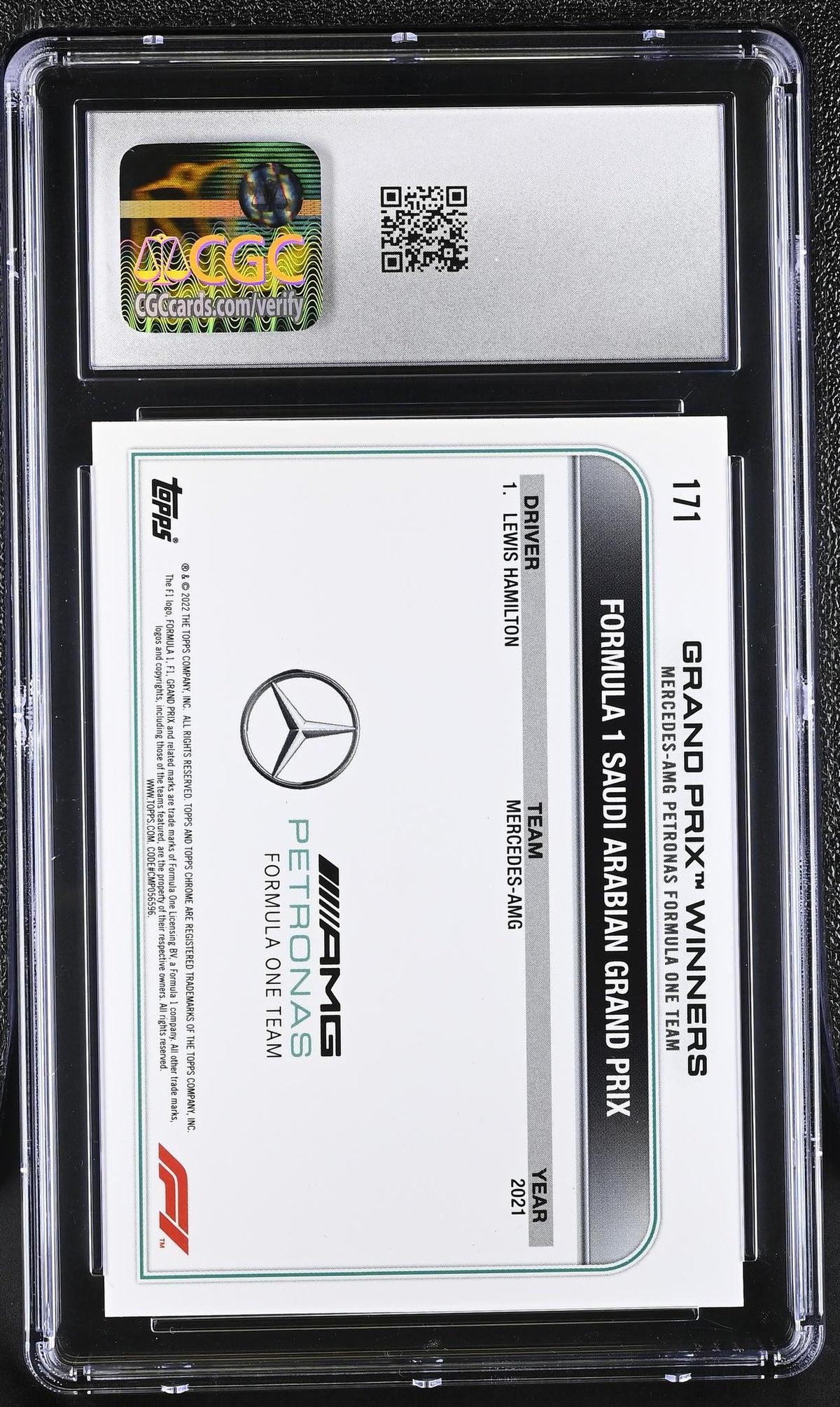 2021 Topps Chrome #171 Lewis Hamilton CGC 10