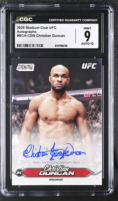 2025 Stadium Club UFC Christian Duncan Auto #BCA-CDN CGC 9