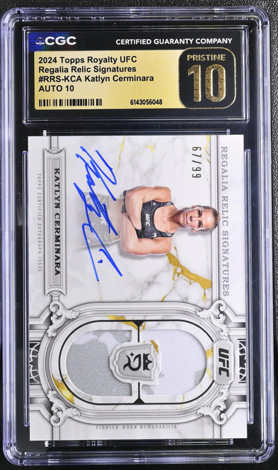 2024 Topps Royalty UFC Katlyn Cerminara Regalia Relic Signatures Auto #RRS-KCA /99 CGC 10
