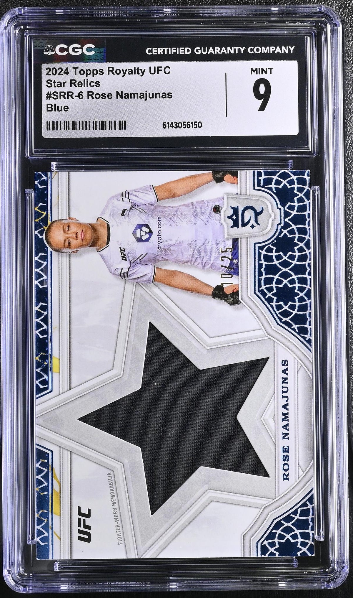 2024 Topps Royalty UFC Rose Namajunas Star Relics #SRR-6 /25 CGC 9