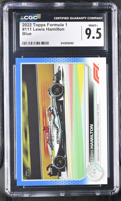2022 Topps Formula 1 Lewis Hamilton #111 Blue /99 CGC 9.5