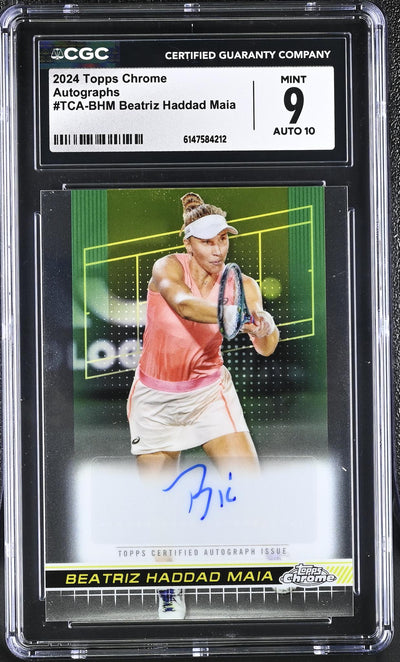 2024 Topps Chrome Beatriz Haddad Maia Auto #TCA-BHM CGC 9