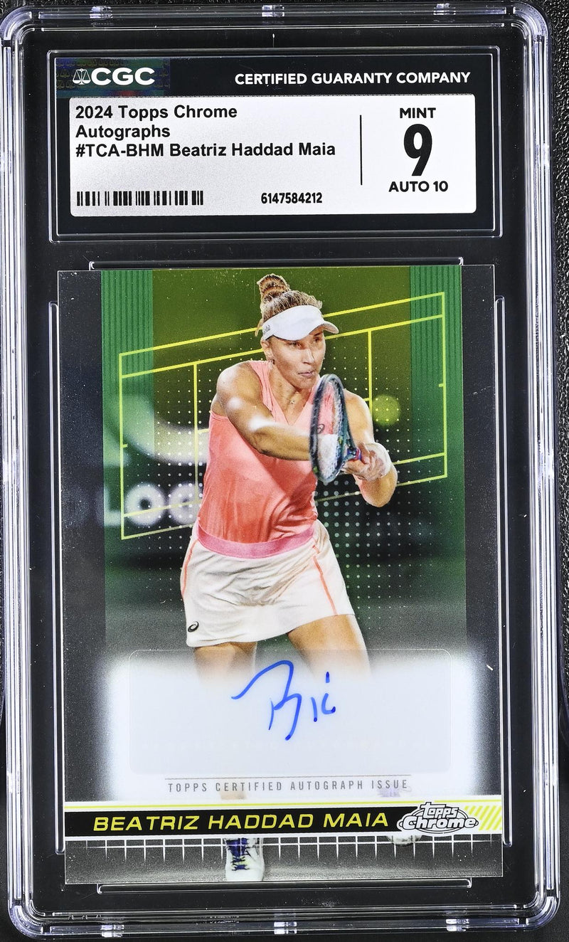 2024 Topps Chrome Beatriz Haddad Maia Auto #TCA-BHM CGC 9