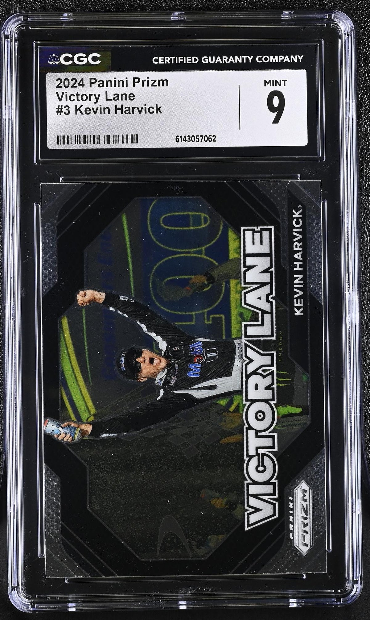 2024 Prizm #3 Kevin Harvick Victory Lane CGC 9