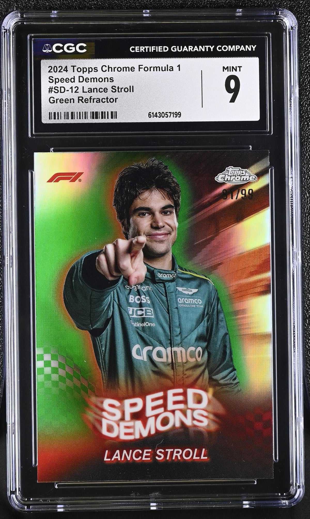 2024 Topps Chrome #SD-12 Lance Stroll Speed Demons /99 CGC 9