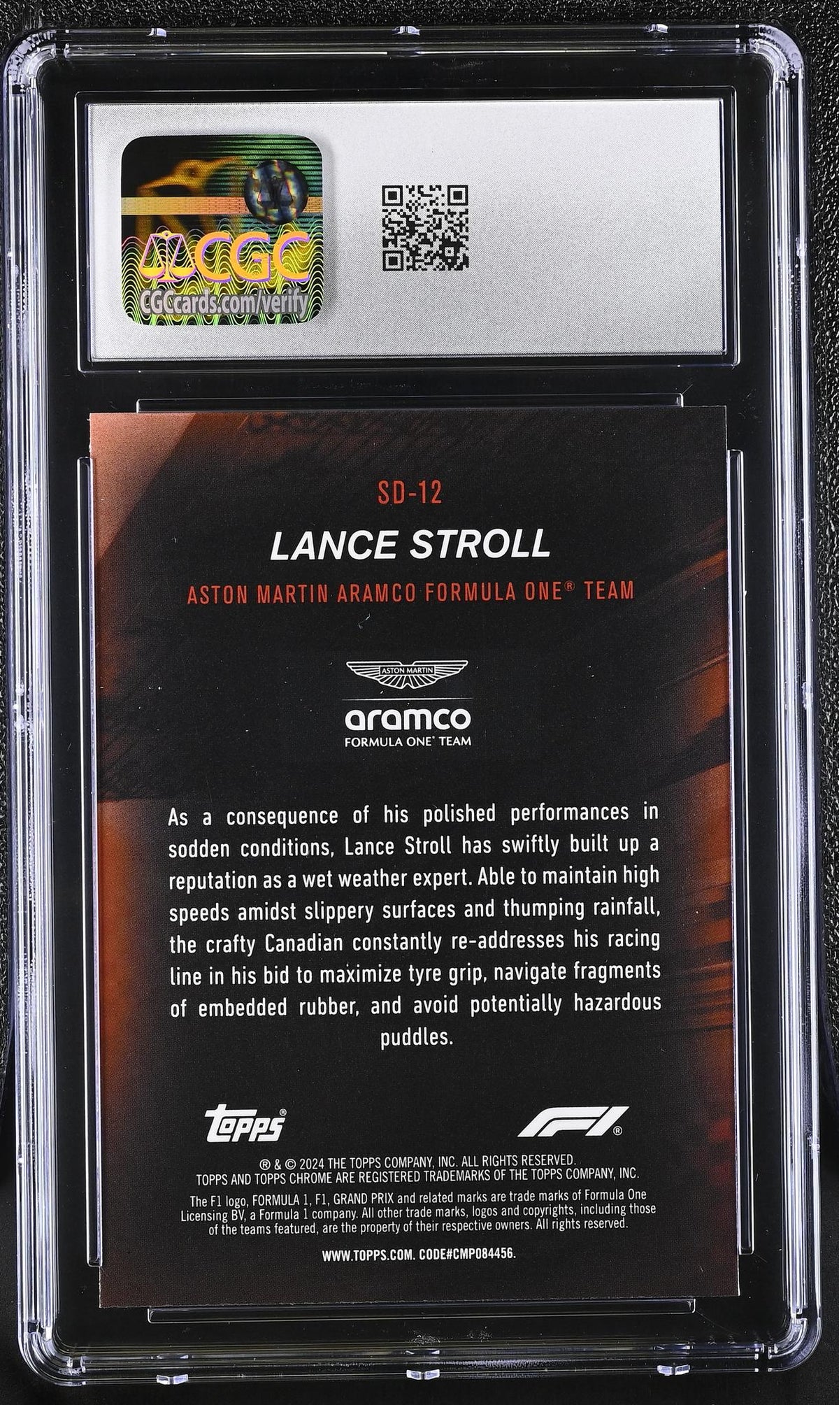 2024 Topps Chrome #SD-12 Lance Stroll Speed Demons /99 CGC 9