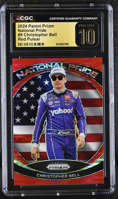 2024 Panini Prizm National Pride Christopher Bell #9 Red Pulsar /199 CGC 10